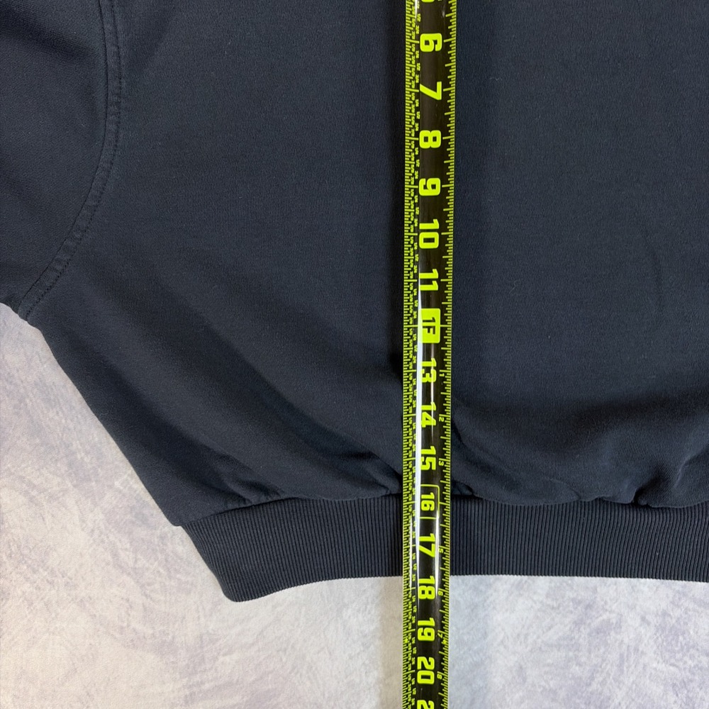 Nike Sweatshirt Womens Large Black Cropped Crewneck Fleece Pullover Logo - Picture 5 of 7
